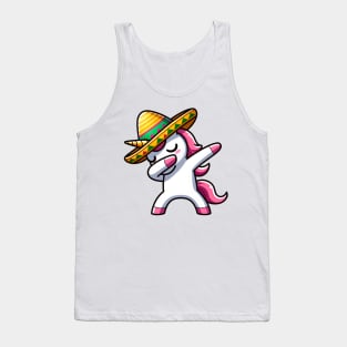 Dabbing Unicorn Funny Cinco De Mayo Tank Top